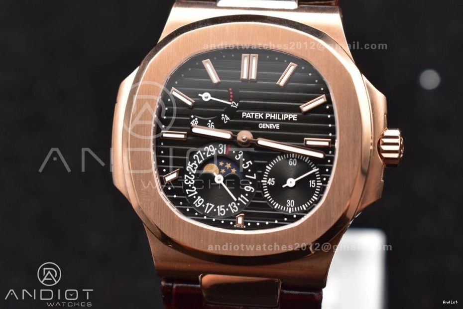 Edition GRF Strap Gray RG Brown on Nautilus Croco Best SS A23J 5712 Dial 0426